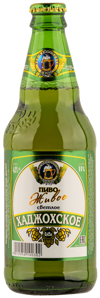 Изображение Пиво светлое Лагер 4,0% Хаджохское Майкопское пиво с/б, 0,45 л