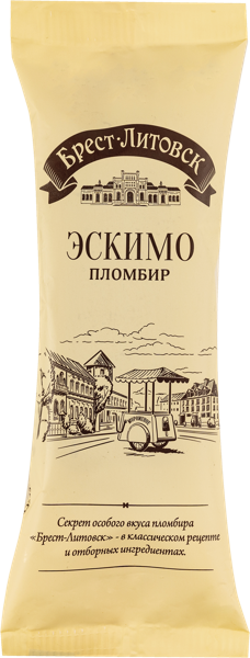Изображение Мороженое эскимо Брест-Литовск пломбир с ароматом ванили Санта Бремор м/у, 70 г