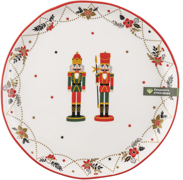 Изображение Тарелка 21см красно-белая Табрис щелкунчик рождество Ловинг Хоум к/у, 1 шт