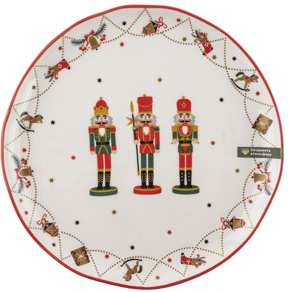 Изображение Тарелка 26см красно-белая Табрис щелкунчик рождество Ловинг Хоум к/у, 1 шт