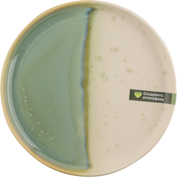 Изображение Тарелка 16см бело-зеленая Табрис нефритовый пляж Ловинг Хоум , 1 шт