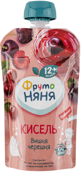 Изображение Кисель с 12 мес Фрутоняня вишня черешня Прогресс м/у, 130 г