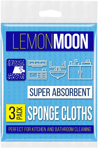 Изображение Салфетка 15*18см для кухни Лемон Мун целлюлоза Абразивные технологии м/у, 3 шт