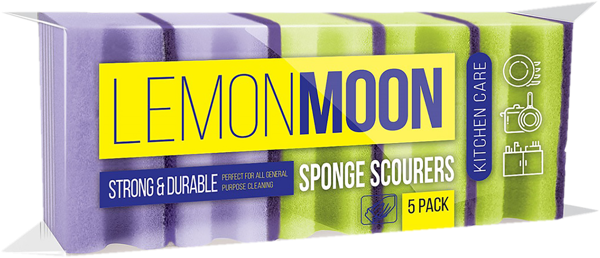 Изображение Губка для посуды Лемон Мун стакс поролон + абразив Абразивные технологии м/у, 5 шт