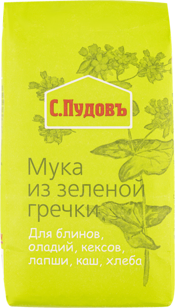 Изображение Мука из зеленой гречки С. Пудовъ Хлебзернопродукт м/у, 500 г