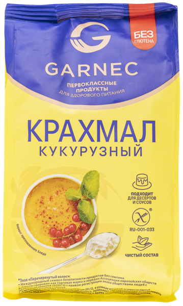 Изображение Крахмал кукурузный Гарнец Без глютена Гарнец м/у, 200 г