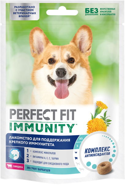 Изображение Лакомство для собак Перфект Фит иммунитет говядина Марс м/у, 90 г