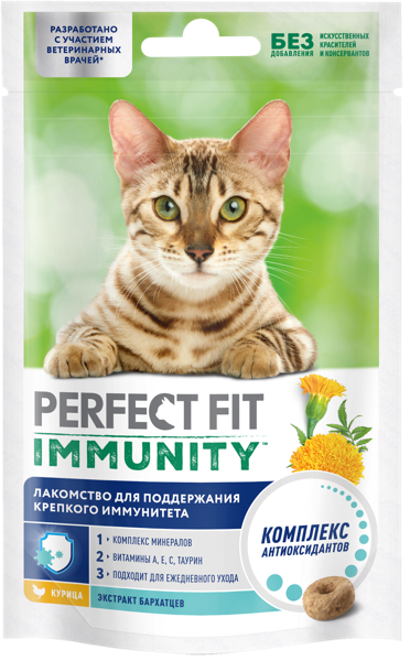 Изображение Лакомство для кошек Перфект Фит иммунитет курица Марс м/у, 50 г