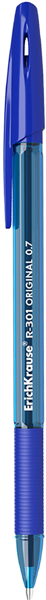 Изображение Ручка 0,5мм синяя шариковая Эрих Краузе R-301 стик грип ориджинал Эрих Краузе , 1 шт