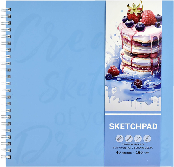 Изображение Скетчпад 40л 160г офсет Феникс+ А5 десерт синий Феникс+ , 1 шт