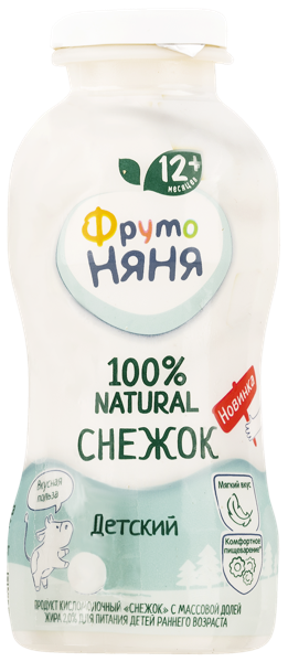 Изображение Снежок 2% с 12 месяцев Фрутоняня натуральный сладкий Прогресс п/б, 200 мл