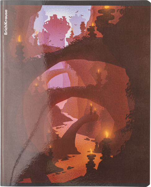 Изображение Тетрадь 96л клетка Эрих Краузе силуэт лэндскейпс Эрих Краузе , 1 шт