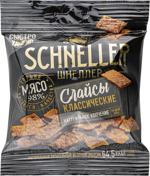 Изображение Слайсы копченые из курицы Шнеллер классические Митэк м/у, 30 г