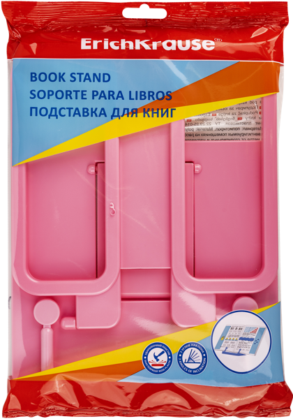 Изображение Подставка 23,5*19см для книг Эрих Краузе бэйс пастель розовая Эрих Краузе м/у, 1 шт