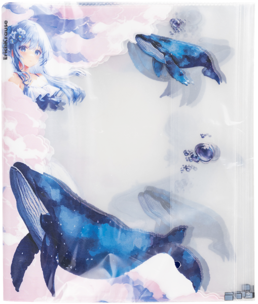 Изображение Обложка 21,2*34,7см для тетради Эрих Краузе кавайные киты Эрих Краузе м/у, 12 шт