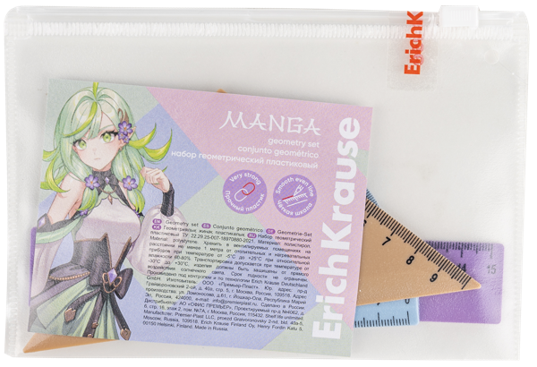 Изображение Набор пластик Эрих Краузе манга геометрический Эрих Краузе м/у, 1 шт