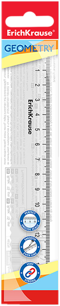 Изображение Линейка 15см пластик Эрих Краузе клеар с волнистым краем Эрих Краузе м/у, 1 шт