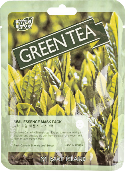 Изображение Маска тонус для лица Май айлэнд зеленый чай успокаивающая Кокослаб м/у, 1 шт