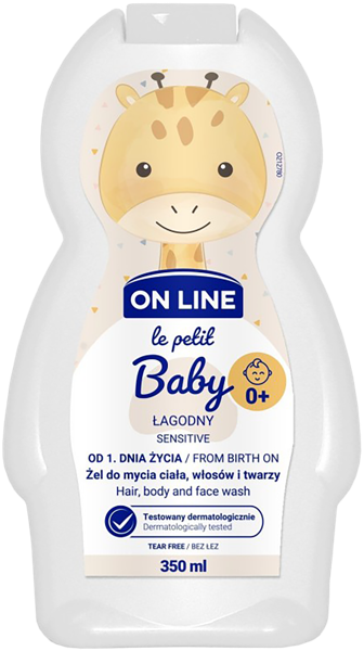 Изображение Гель для купания 0+ Он лайн д-пантенол увлажнение 3в1 Форте Свиден п/у, 350 мл