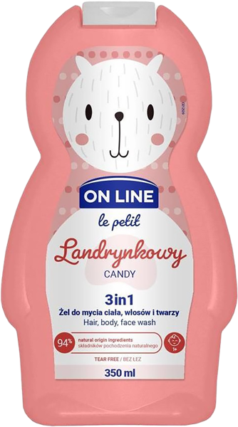 Изображение Гель для душа детский Он лайн конфетный очищающий 3в1 Форте Свиден п/у, 350 мл