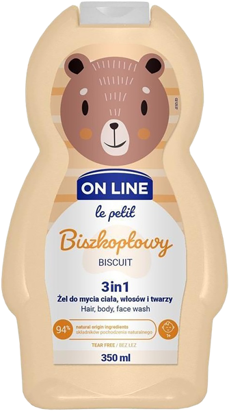 Изображение Гель для душа детский Он лайн бисквит увлажнение 3в1 Форте Свиден п/у, 350 мл