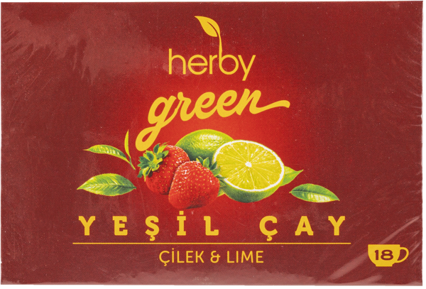 Изображение Чай зеленый в пакетиках Херби клубника лайм Чайсан Догу кор, 18*27 г