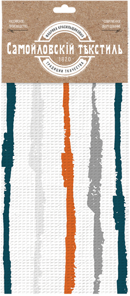 Изображение Полотенце 45*60см для кухни Самойловский текстиль в полоску вафельное Нордтекс к/у, 1 шт