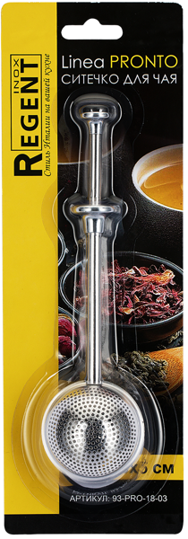 Изображение Ситечко 18*5см для чая Регент инокс пронто неж сталь Регент Рус , 1 шт