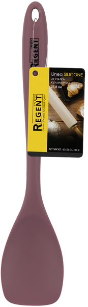 Изображение Лопатка 27,8см для кухни Регент инокс силикон бордовая Регент Рус м/у, 1 шт