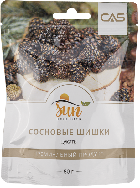 Изображение Цукаты сосновые шишки Кас Квадрат м/у, 80 г