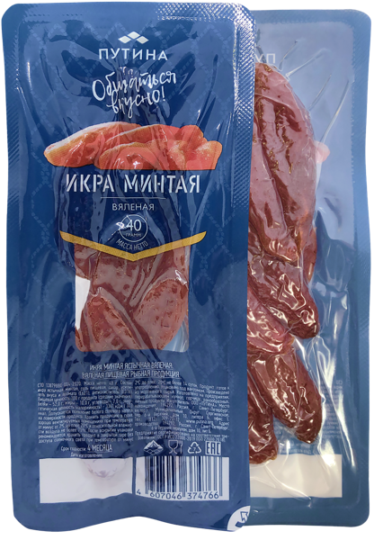 Изображение Икра ястычная вяленая Путина минтая Путина в/у, 40 г