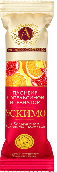 Изображение Мороженое пломбир эскимо А.РостАгроКомплекс апельсин гранат РАМОЗ м/у, 65 г