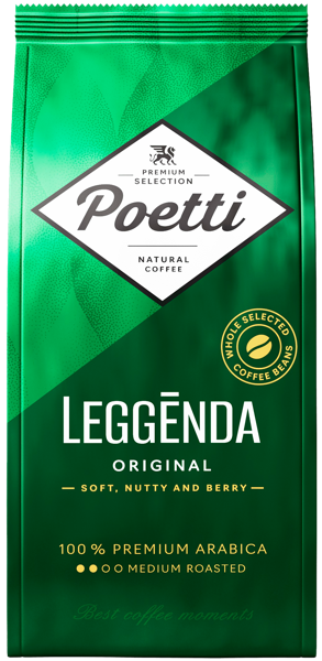 Изображение Кофе в зернах Поэтти Ледженда ориджинал Милфудс м/у, 250 г