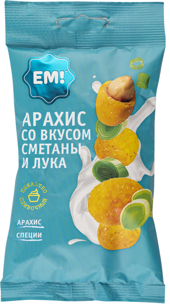 Изображение Арахис в хрустящей оболочке ЕМ сметана и лук Орехпром м/у, 60 г