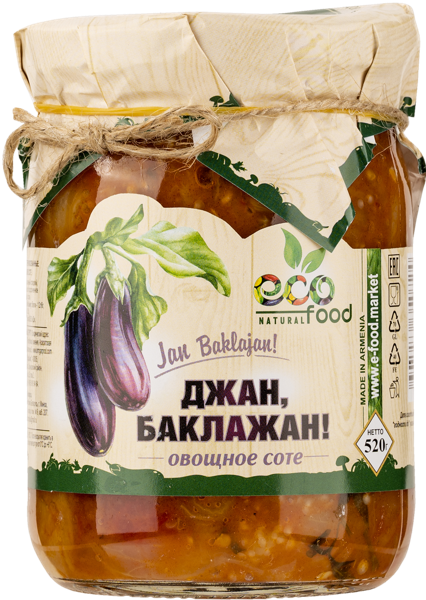 Изображение Соте овощное ЭкоФуд Джан Баклажан Кенац Груп с/б, 520 г