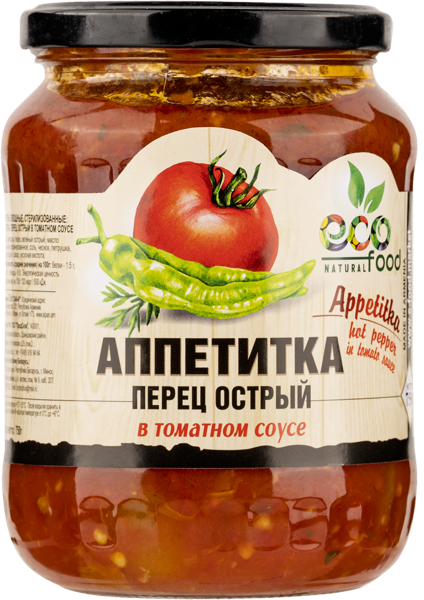 Изображение Аппетитка ЭкоФуд острый перец САМ-АР с/б, 750 г
