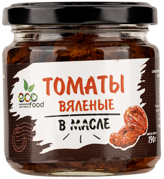 Изображение Томаты в подсолнечном масле ЭкоФуд вяленые Халиян В.С. ИП с/б, 190 г