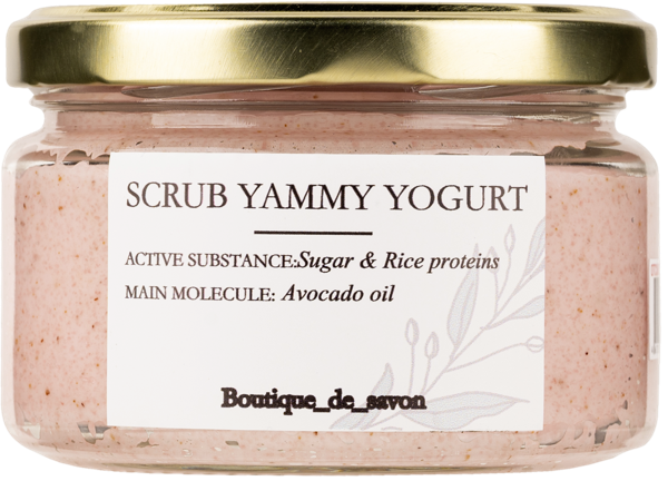 Изображение Скраб для тела масляный Бутик де савон йогурт персик очищающий Миникеева А.С. ИП с/б, 250 мл