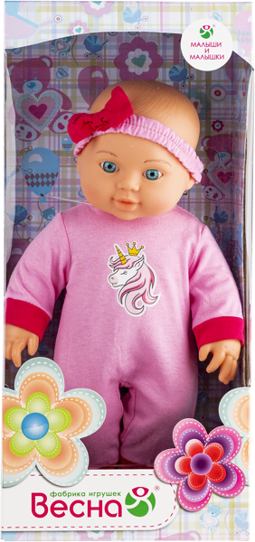 Изображение Пупс 30 см Весна малышка-единорожка Весна ОАО к/у, 1 шт