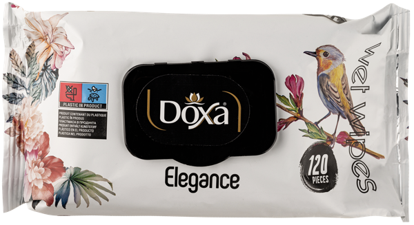 Изображение Салфетки влажные для рук Докса элеганс Эргун Кимья м/у, 120 шт