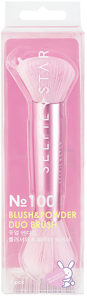 Изображение Кисть для румян и пудры Селфи стар двусторонняя №100 Селфи стар п/у, 1 шт