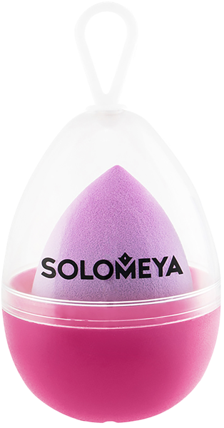 Изображение Спонж для макияжа большой Соломия капля фиолетовый градиент Соломия п/у, 1 шт