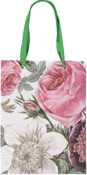 Изображение Пакет 26*32см подарочный Табрис цветы зеленый Джинхуа Синкань , 1 шт