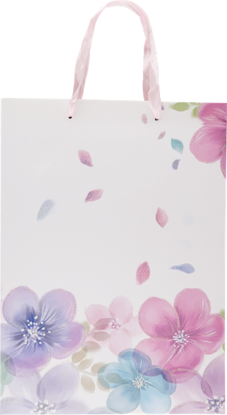 Изображение Пакет 30*42см подарочный Табрис цветы розовый Джинхуа Синкань , 1 шт