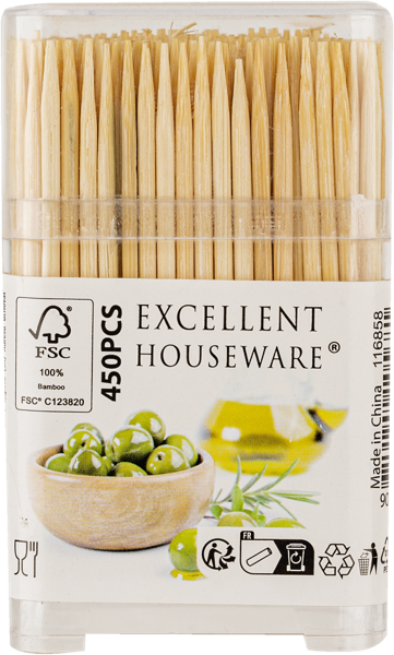 Изображение Зубочистки Купман бамбуковые Купман Интернэшнл п/у, 450 шт