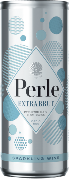 Изображение Вино игристое белое экстра брют Ла Петит Перле Союз-Вино ж/б, 0,25 л