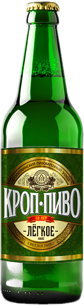 Изображение Пиво светлое Лагер 3,6% Кроп-Пиво легкое Кроп-пиво с/б, 0,5 л
