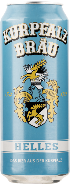Изображение Пиво светлое Лагер 5,2% Курпфальц Брой хеллес Вельдеброу ж/б, 0,5 л