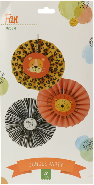 Изображение Веер подвесной 20 см Купман животные Купман Интернэшнл м/у, 1 шт