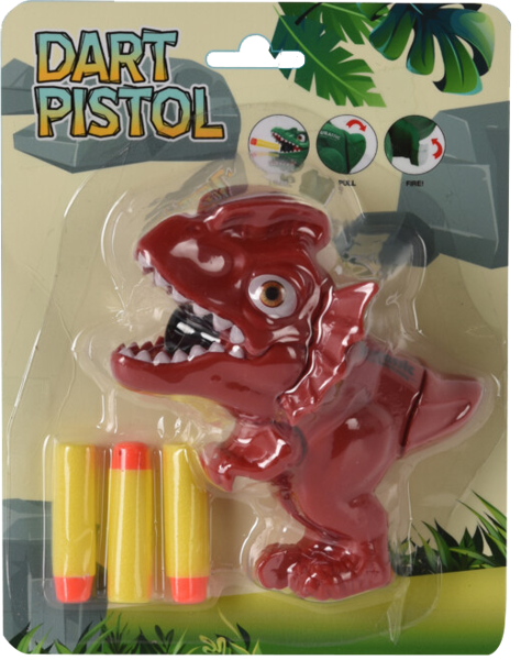 Изображение Игрушка с 3 дротиками Купман пистолет-динозавр Купман Интернэшнл к/у, 1 шт